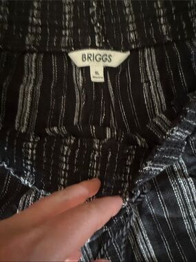 BRIGGS Black Pinstripe shorts 0067